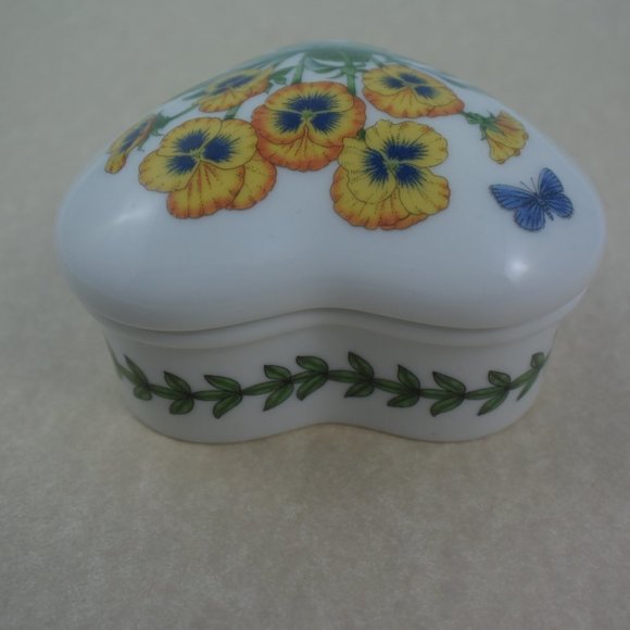 Vintage Botanic Garden "Pansy" Trinket Box by Portmeirion - Picture 3 of 11